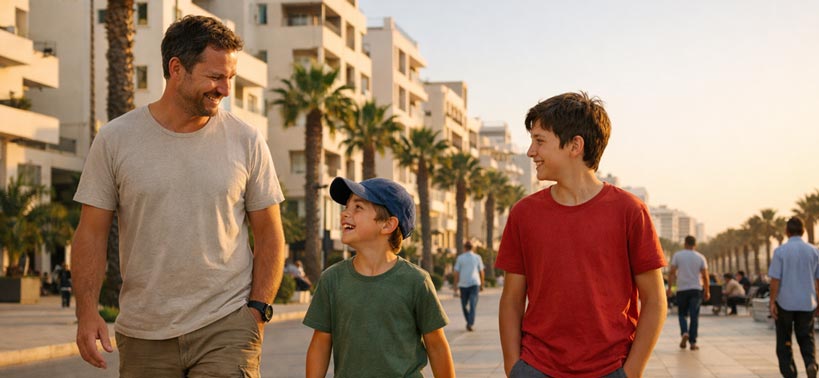 Bild: Guide move to morocco - happy family